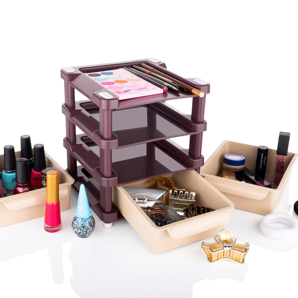 4767 Mini 3 Layer Drawer Used for storing makeup equipments and kits used by womens and ladies. DeoDap
