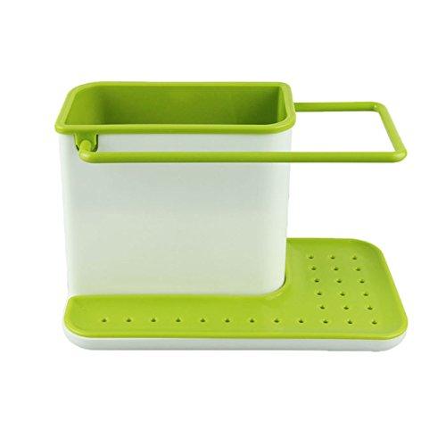 2155 Plastic 3-in-1 Stand for Kitchen Sink Organizer Dispenser for Dishwasher Liquid - DeoDap