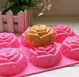 3315 - 6 Cavity Rose Flower Shape Soap Making Silicone Mould