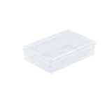 3754 Plastic Rectangular Container Box Set with Lid for Storage of Multipurpose Things Like Jewellery, Medicine, Spices (Clear, 160x100x40 mm)