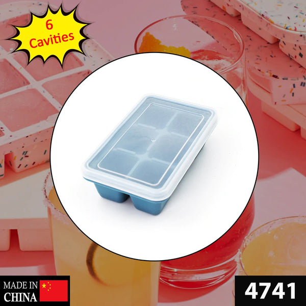 4741 6 Grid Silicone Ice Tray used in all kinds of places like household kitchens for making ice from water and various things and all.