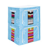 3890 Living Boxes for Clothes, Blanket Bag, wardrobe Orgainzer, Saree Cover Bag- 66 Ltr.