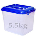 3718 Plastic Container with Side Lock-Handle for Flour, Pulses, Cereal, Atta, Rice, Snacks Etc (5.5 KG)