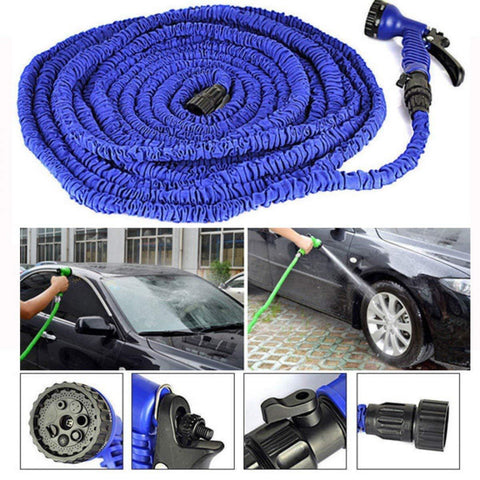 0502 -50 Ft Expandable Hose Pipe Nozzle For Garden Wash Car Bike With Spray Gun