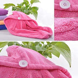 1408 Quick Turban Hair-Drying Absorbent Microfiber Towel/Dry Shower Caps (1 Pc) - DeoDap