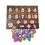 3494 Wooden Counting Number Montessori Educational Pre-School Puzzle Toy for Kids