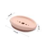 6137 2 in 1 Silicone Cleaning Brush used in all kinds of bathroom purposes for cleaning and washing floors, corners, surfaces and many more things.