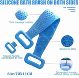 1302 Silicone Body Back Scrubber Double Side Bathing Brush for Skin Deep Cleaning(70 x 10 x 1 cm)