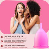 6112S Menstrual Cup for Women Foldable Small Size Reusable, Ultra Soft, Odour and Rash Free 100% Medical Grade Silicone No Leakage Protection for Up to 8-10 Hours FDA Approved