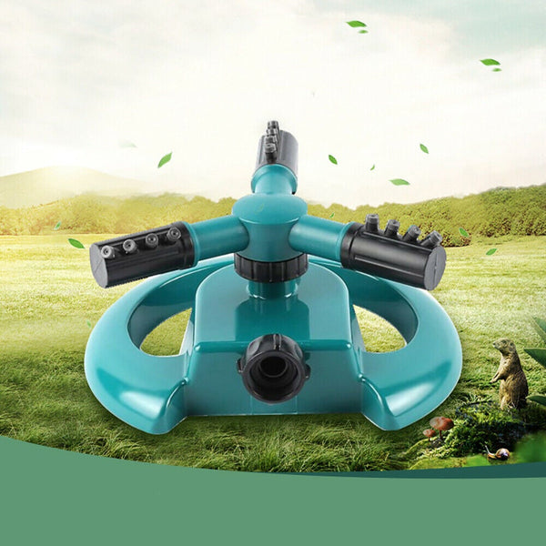 1677 3 Arm 360° Sector Rotating Water Sprinkler Garden Pipe Hose Irrigation Yard - DeoDap