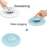 1163 Creative 2-in-1 Silicone Sewer Sink Sealer Cover Drainer (multicolour) - DeoDap