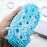 1448 Silicone Bubble Bath SPA Super Soft Body Scrubbing Brush - DeoDap
