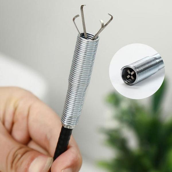 1632 Metal Wire Brush Hand Kitchen Sink Cleaning Hook Sewer Dredging Device - DeoDap