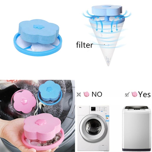 1446 Washing Machine Floating Filter Lint Mesh Bag Net Pouch Hair/Lint Catcher - DeoDap