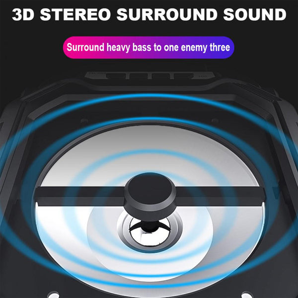 6642 Wireless Bluetooth Portable Boom Box Subwoofer Support Mic Input Outdoor Speaker 5 W Bluetooth Speaker DeoDap