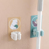 1633 Magic Sticker Series Self Adhesive Mop and Broom Holder - DeoDap