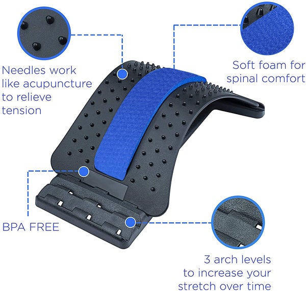 1666 Multi-Level Back Stretcher Posture Corrector Device For Back Pain Relief - DeoDap