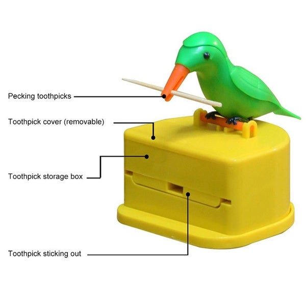 1180 Portable Automatic Bird Toothpick Storage Box - DeoDap