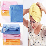 1408 Quick Turban Hair-Drying Absorbent Microfiber Towel/Dry Shower Caps (1 Pc) - DeoDap