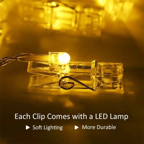 6015 Fairy Warm White Clip Lights for Photos ( 10Pc Clip ) freeshipping - DeoDap