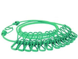 3623 Multi Functional Drying Rope with 12 Clips and 2 Hooks - 1.8 Metre