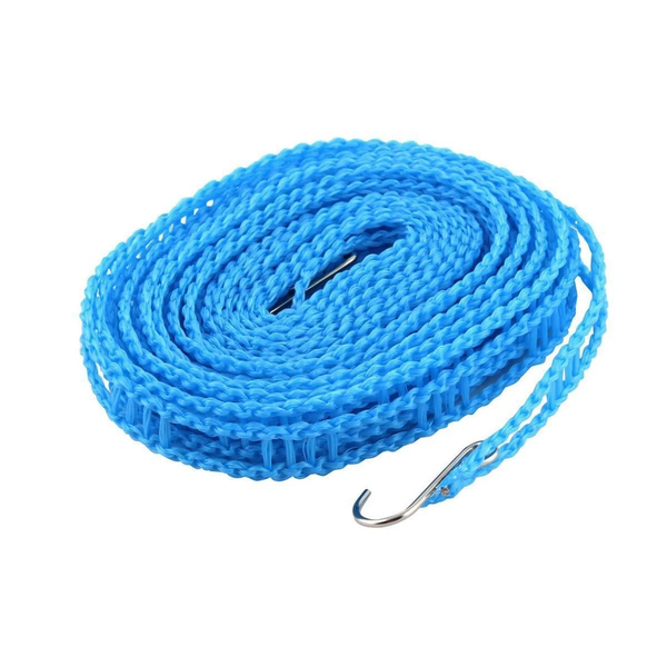 0190 Anti-Slip Clothes Washing Line Drying Nylon Rope with Hooks