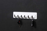 3120 Display 6 Hook Wall Mounted Acrylic Key Holders for Decorative Multipurpose Hanging Rack