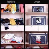 3890 Living Boxes for Clothes, Blanket Bag, wardrobe Orgainzer, Saree Cover Bag- 66 Ltr.