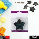 7783 Mini Pvc Anti-Slip Bat Mat Non Slip Baby Bath Mats, Mini Child Safety Anti Slip Shower Mats Star & Leaf Shaped for Kids (4 pc Set)