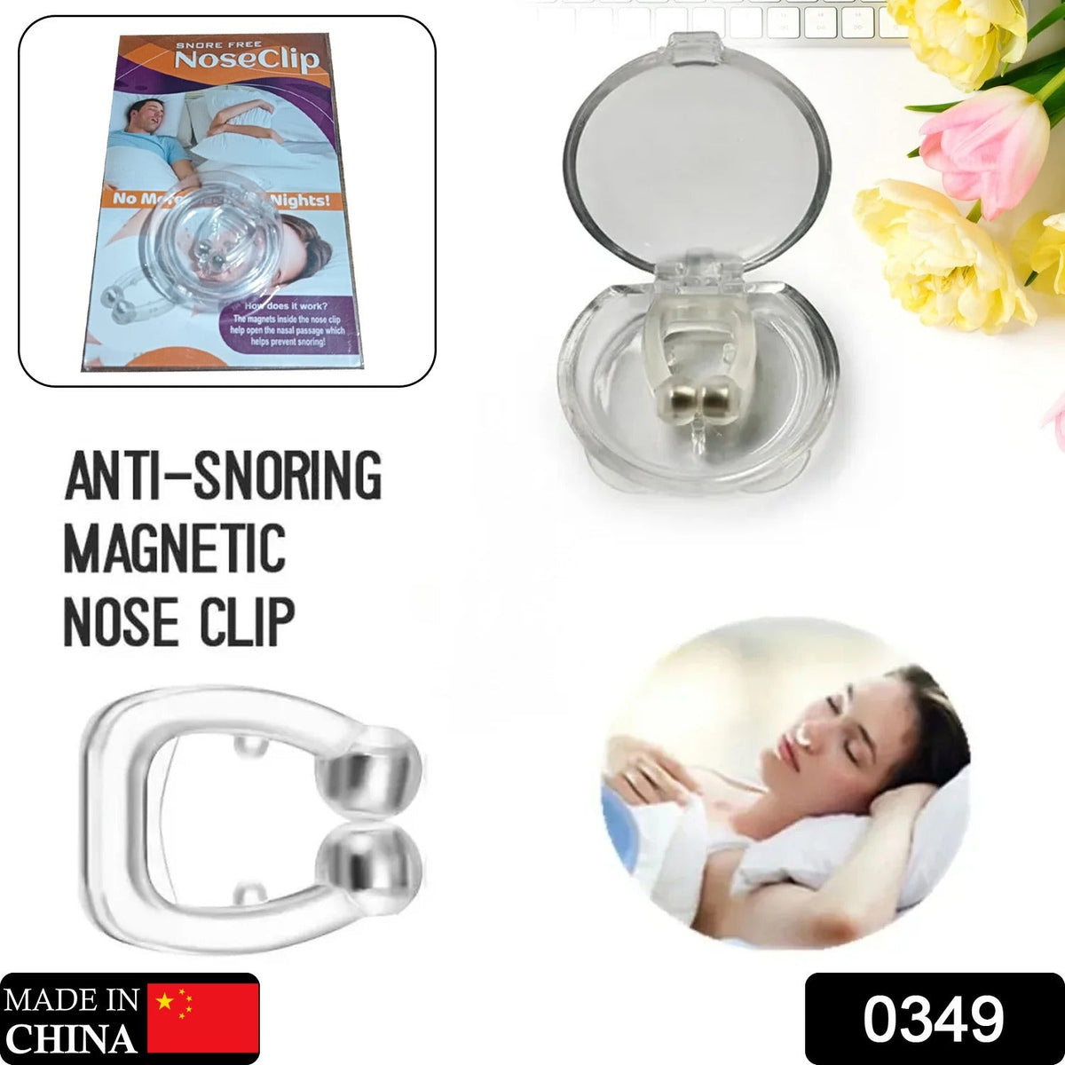 0349 Anti Snore device for men and woman Silicone Magnetic Nose Clip F ...