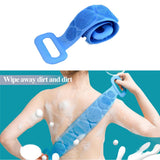 1302 Silicone Body Back Scrubber Double Side Bathing Brush for Skin Deep Cleaning(70 x 10 x 1 cm)