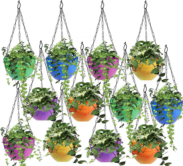 3851 Plastic Hanging Planter Basket Pots with Chain