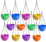 3851 Plastic Hanging Planter Basket Pots with Chain