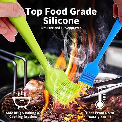 Basting Brush Silicone Heat Resistant Pastry Brushes Spread Oil Butter Sauce Marinades for BBQ Grill Barbecue Baking Kitchen Cooking, Baste Pastries