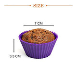 3309 Reusable and Non-Stick Silicone Baking Cups/Cupcake Liners/Muffins Cup/Jelly Molds in Storage Container (Multicolor)