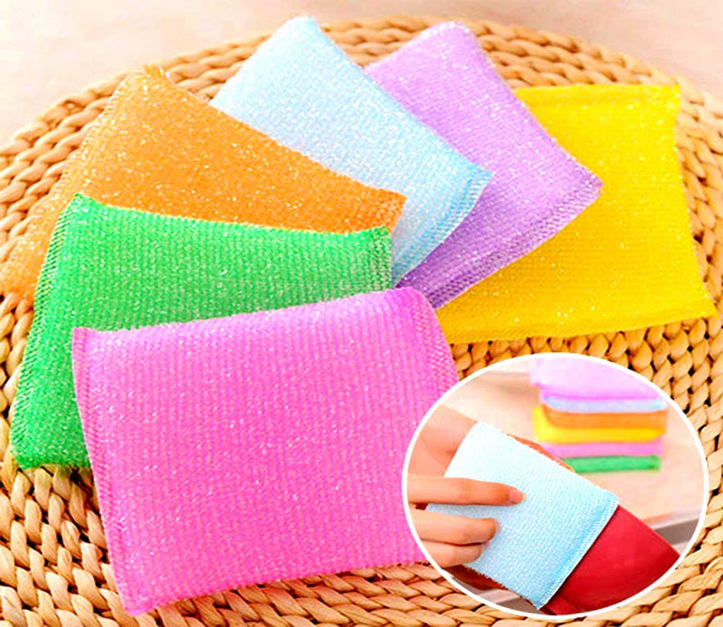 Dish Sponge for Kitchen Multicolor Cleaning Scrub Sponges