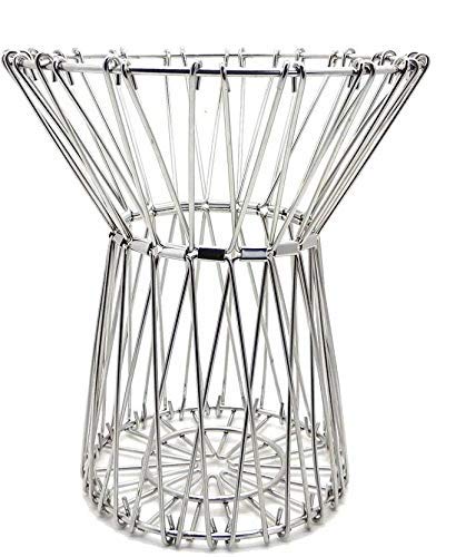 3040 Multipurpose Fruit Basket Stainless Steel Wire Bowl Foldable Basket for Vegetable / Fruits / Dining