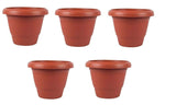 0822 Garden Heavy Plastic Planter Pot/Gamla  (Brown, Pack of 1) - DeoDap