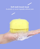 1348B SILICONE MASSAGE BATH BODY BRUSH WITH SHAMPOO DISPENSER DeoDap