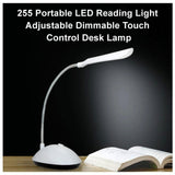 0255 Portable LED Reading Light Adjustable Dimmable Touch Control Desk Lamp