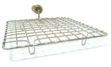 3014 Stainless Steel Square Papad Jali with Handle(17CM X 17CM )