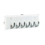 3120 Display 6 Hook Wall Mounted Acrylic Key Holders for Decorative Multipurpose Hanging Rack