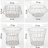 3040 Multipurpose Fruit Basket Stainless Steel Wire Bowl Foldable Basket for Vegetable / Fruits / Dining