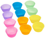 3309 Reusable and Non-Stick Silicone Baking Cups/Cupcake Liners/Muffins Cup/Jelly Molds in Storage Container (Multicolor)