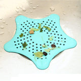 0829 Silicone Star Shaped Sink Filter Bathroom Hair Catcher Drain Strainers for Basin