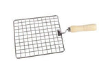 3014 Stainless Steel Square Papad Jali with Handle(17CM X 17CM )