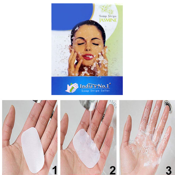 1311 Fresh Paper Soap Strips Traveling Hand Wash with Jasmine Fragrance (100 paper soap strips) - DeoDap