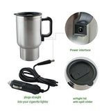 0551 -12V Car Charging Electric Kettle Mug (Silver)