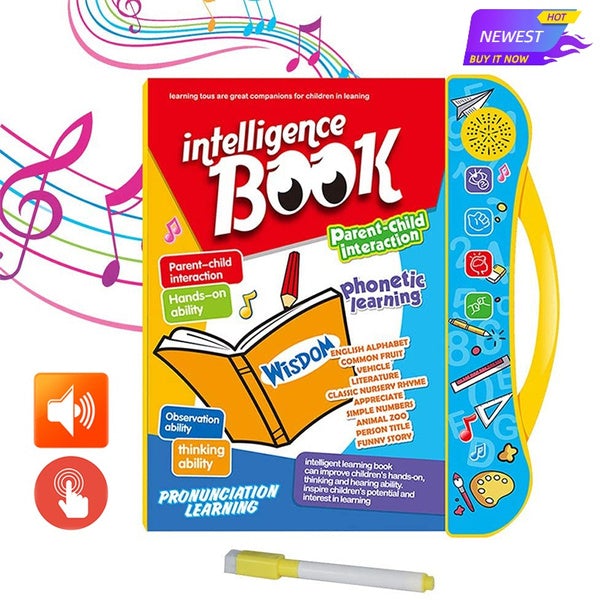 4603 Musical Learning Study Book with Numbers, Letters - DeoDap