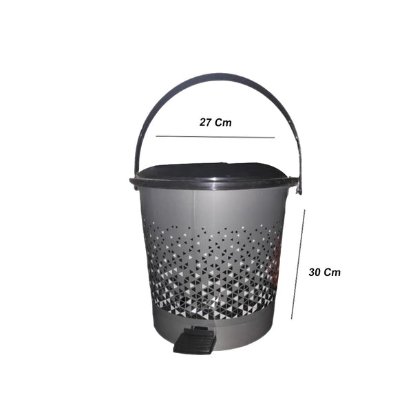 3679 Plastic Step on Pedal Dustbin With Handle (1008)